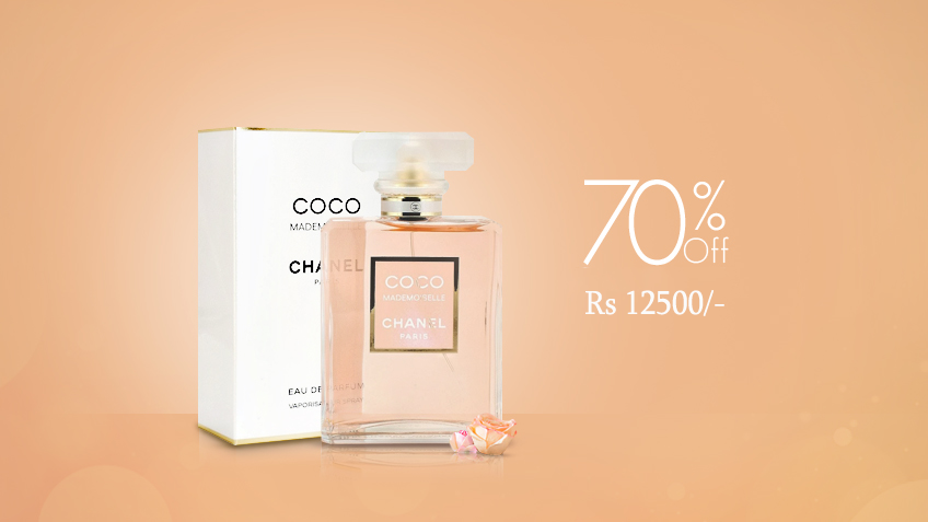 70% off, Rs 12500 only for Coco Chanel Mademoiselle Perfume for women (Original)