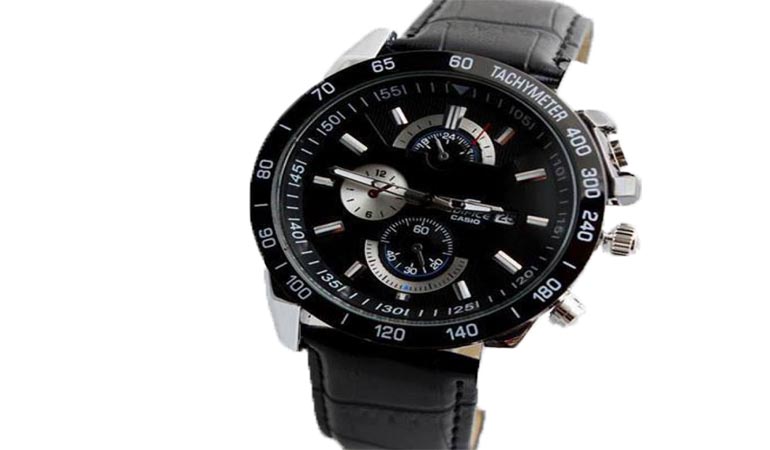 Casio Edifice Black With Date Watch