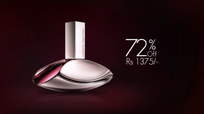 72% off, Rs 1375 only for Euphoria by Calvin Klein Perfume for Women (first copy)