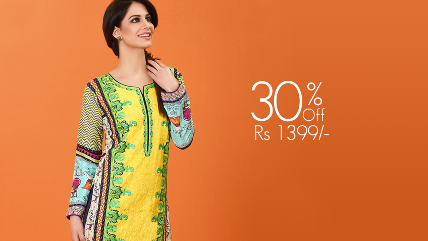 30% off, Rs 1399 only for 1 Asim Jofa Tunic Collection 2016 â€“ 6A