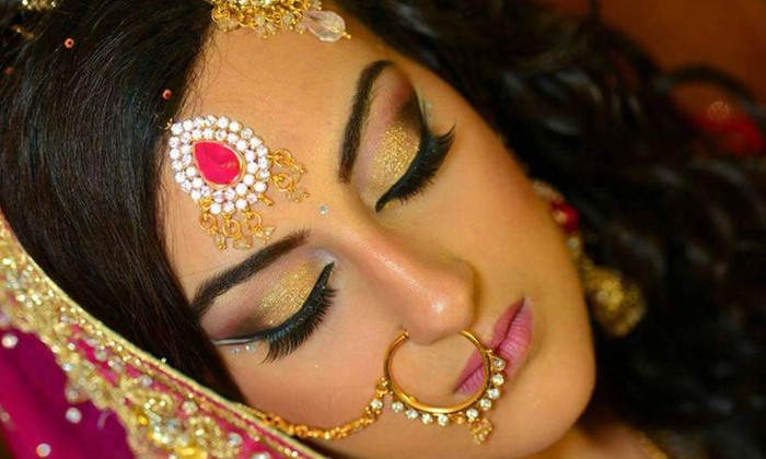 Look Stunning On Your Big Day!  Get Bridal Makeup (Barat OR Walima) + Creative Hair Styling + Whitening Facial + Spa Whitening Manicure + Spa Whitening Pedicure + Eyelashes Application + Dupatta Setting + Jewelry Setting + Nail Color Application + Threading (Eyebrows & Upper Lips) at The Beauty Room Salon Gulberg Lahore.