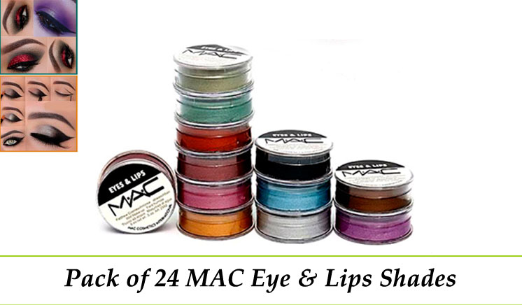 Pack of 24 MAC Eye & Lips Shades