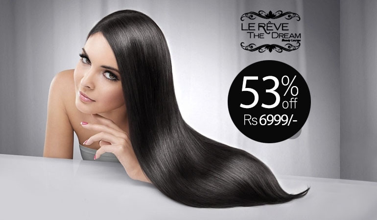 53% off, Rs 6999 only for LOreal Hair Xtenso or Hair Rebonding + LOreal Hair Treatment at Le Reve Beauty Lounge Gulberg, Lahore.