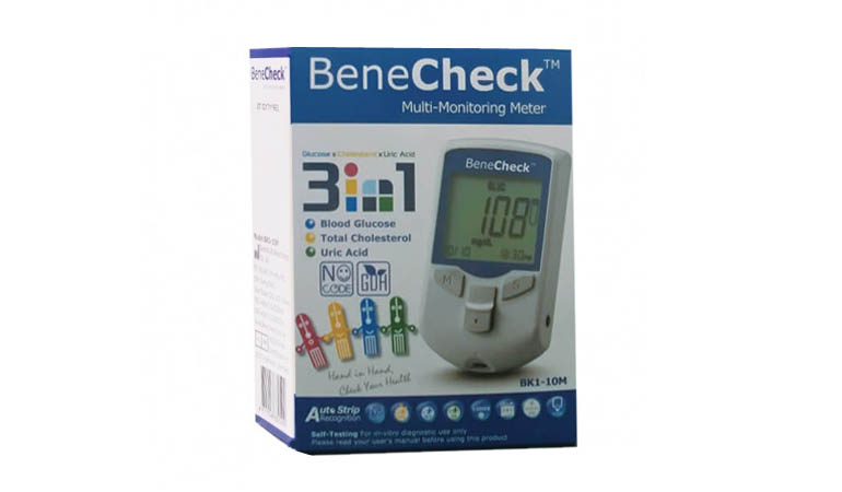 BeneCheck Multi-Monitoring Meter (3 in 1 Sug,Chol,Uric Acid Meter kit) - Multiple choices in one device