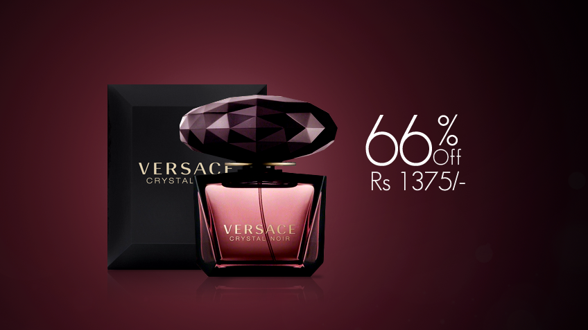 66% off, Rs 1375 only for Versace Crystal Noir Perfume for Women (First Copy)