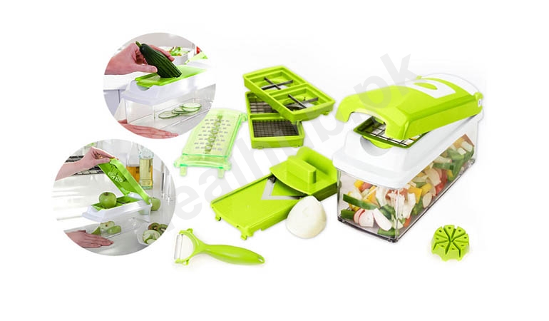 Original 12 Pieces Genius Nicer Dicer Plus - Free home Delivery