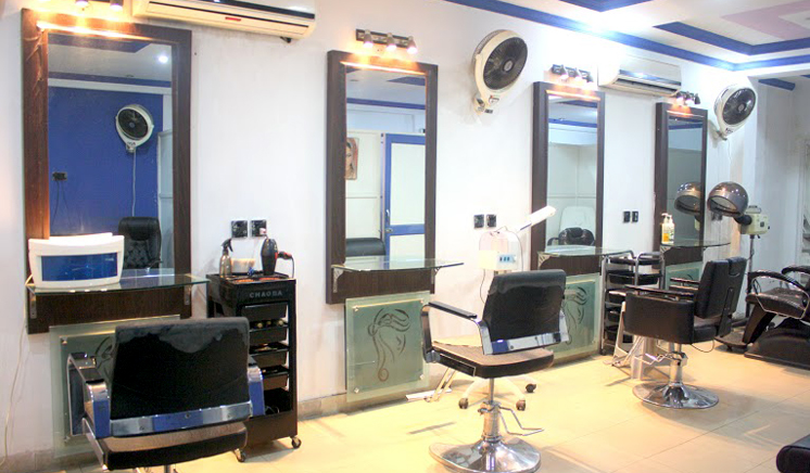 Party Makeup & Hairstyle + Blow Dry OR Hair Straightning + Nail Polishing + Nail Color Application at Blue Scissor Salon & Studio (Wapda Town & Johar Town) Lahore.