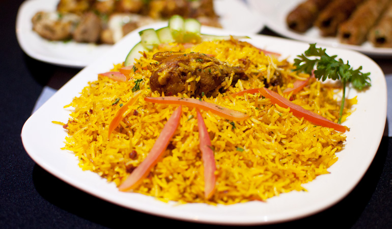 Deal for 2 Persons ! 1 Chicken Biryani + 2 Pcs Reshmi Kabab + 2 Pcs Seekh Kabab + 5 Pcs Chicken Boti + 5 Pcs Malai Boti + 1 Kuchumer Salad + 1 Mint Sauce + 1 Plum Sauce + 2 Drinks at Bonfire Cafe and Restaurant