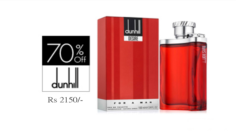 70% off, Rs 2150 only for Dunhill Desire Red Perfume for Men - Free Delivery.