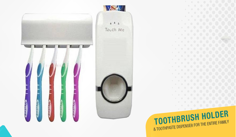 Toothbrush Holder & Toothpaste Dispenser for the Entire Family