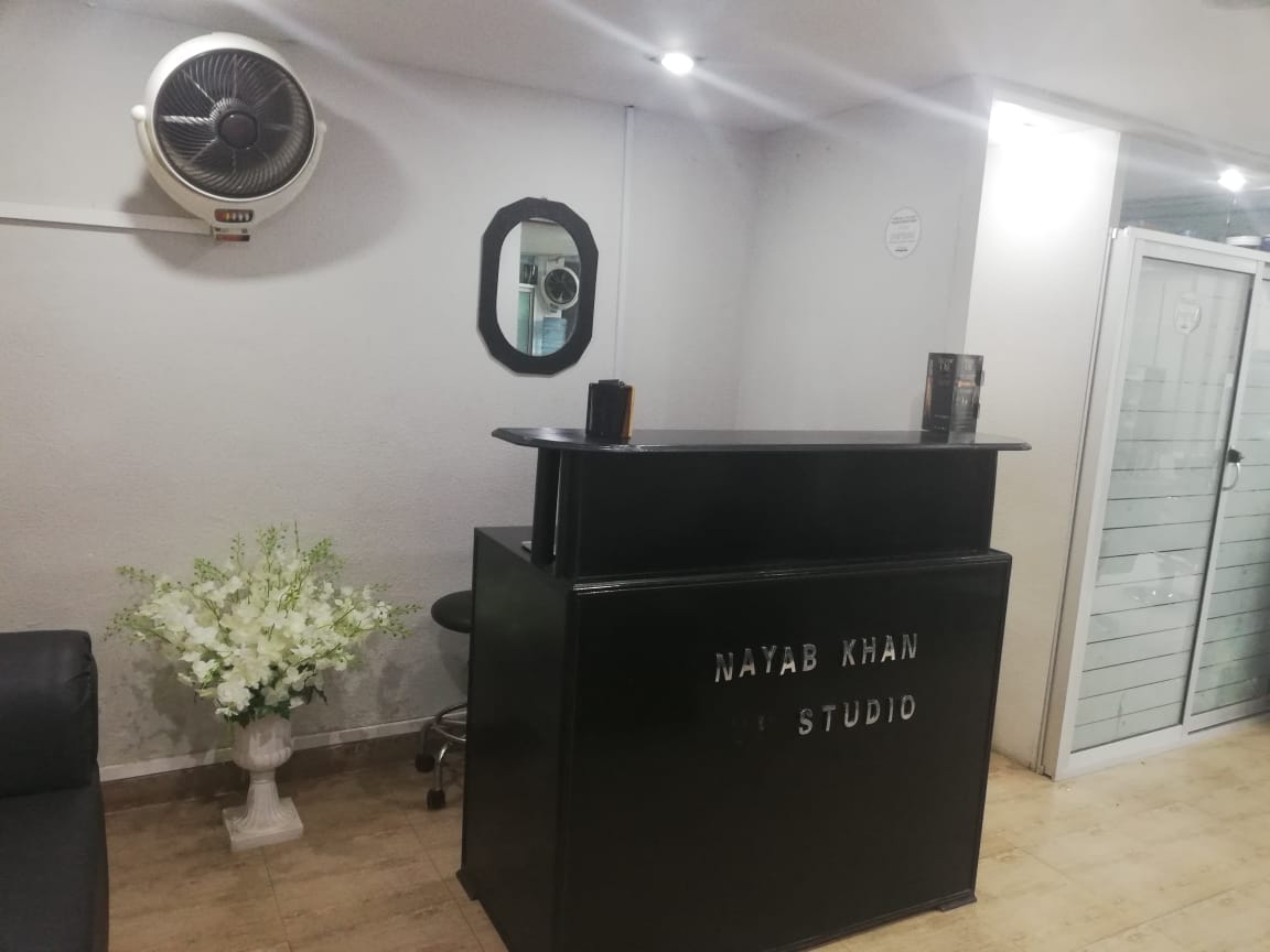 Whitening Facial + Polisher and Glow + Whitening Face Bleach + Whitening Manicure + Whitening Pedicure with polisher + Hair Cut + Hair Power Dose Treatment + Hand & Feet Massage + Neck & Shoulder Massage + Threading (Eye brow+Upper lips) at Nayab Khan Make up Studio, Salon & Spa Faisal Town Lahore.