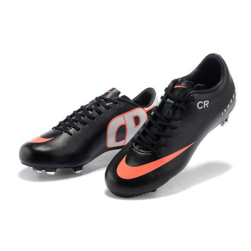 Nike Mercurial Black & Red Football Toe for Men