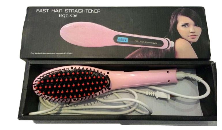 55% off, Rs 2150 only for Original Professional Fast Hair Straightener Magic Brush (Model No: HQT-906)
