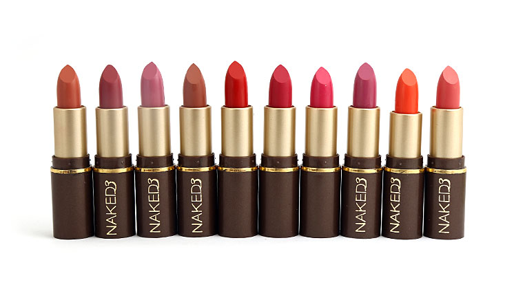 Pack of 10 Naked3 Lipsticks