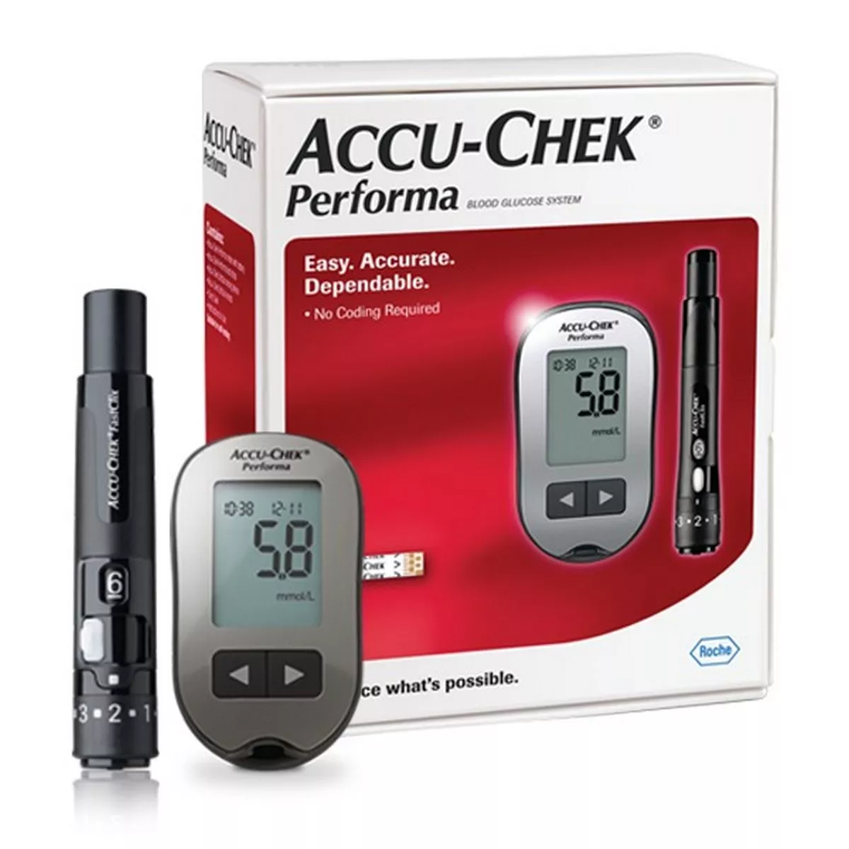 Accu Check Performa Glucometer with 50 strips Pack