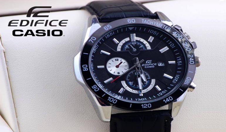 Casio Edifice Black With Date Watch