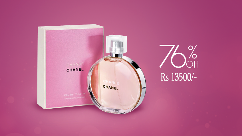 76% off, Rs 13500 only for Chanel Chance Perfume for Women (Original) 