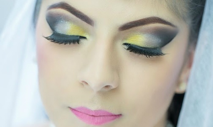 Look Stunning On Your Big Day! Get Bridal Makeup (Barat OR Walima) + Creative Hair Styling + Whitening Glow Facial + Herbal Polisher & Bleach + Spa Whitening Manicure + Spa Whitening Pedicure + Eyelashes Application + Dupatta Setting + Jewelry Setting + Nail Color Application + Threading (Eyebrows & Upper Lips) at Faiqa Signature Salon & Spa Wahdat Road, Lahore.