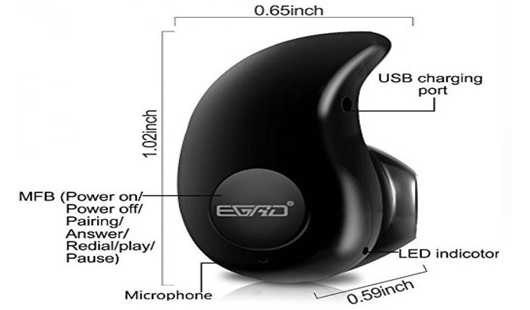 Mini Wireless Bluetooth 4.0 Stereo In-Ear Headset