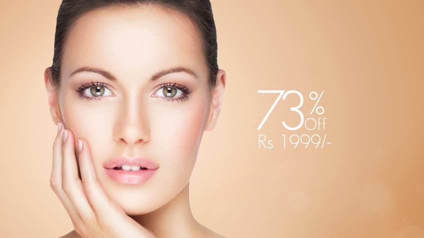 Check this mind blowing deal! 73% OFF, Rs 1999 only for Whitening Facial + Whitening Polisher + Face bleach + Whitening Manicure or Whitening Pedicure with Polisher + Loreal Hair Repair Protein Treatment or Hair Trimming + Neck & Shoulder Massage + Threading (Eye brow+Upper lips) by Hina Azfar Signature Salon Johar Town, Lahore.