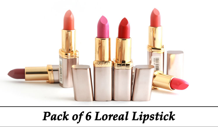 Pack Of 6 Loreal Lipsticks