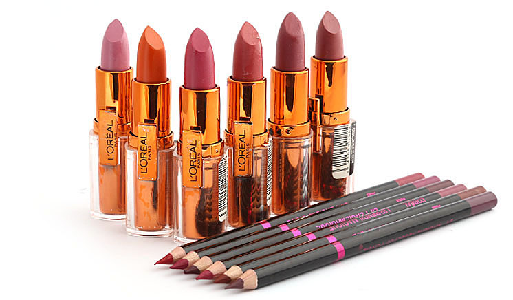 Pack of 12 Loreal Products: 6 Lip Pencils & 6 Lipsticks In Just Rs. 1099 Instead Of Rs. 2300 [52% Off] Exclusively By Dealhub.pk (Free Delivery**)  