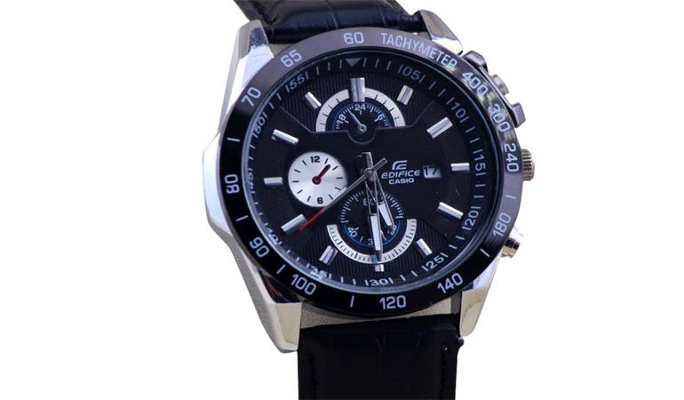 Casio Edifice Black With Date Watch